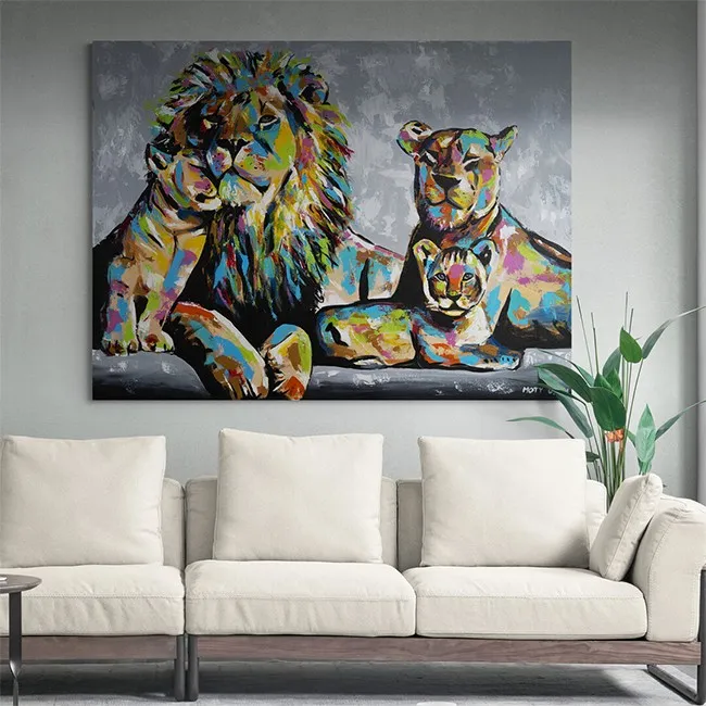 משפחת האריות - הדפס אומנותי