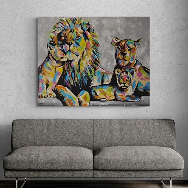 משפחת האריות - הדפס אומנותי