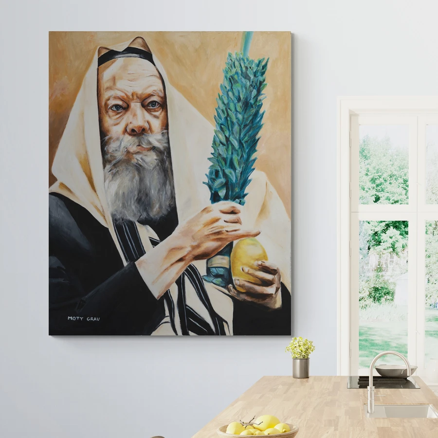 הרבי מלובביץ';- הדפס משודרג עם צבע